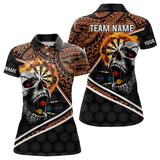 Maxcorners Personalized Skull Dartboard Fire Tribal Dart Shirts For Women Custom Darts Team Shirt Dart Jerseys