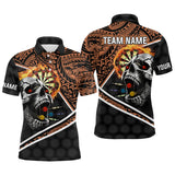 Maxcorners Personalized Skull Dartboard Fire Tribal Dart Shirts For Men Custom Darts Team Shirt Dart Jerseys