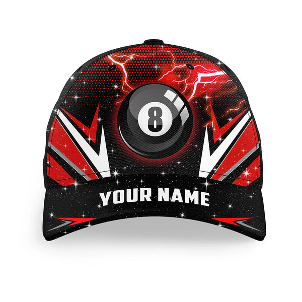 Maxcorners Billiard 8 Ball Pool Jerseys Baseball Personalized Name 3D Cap