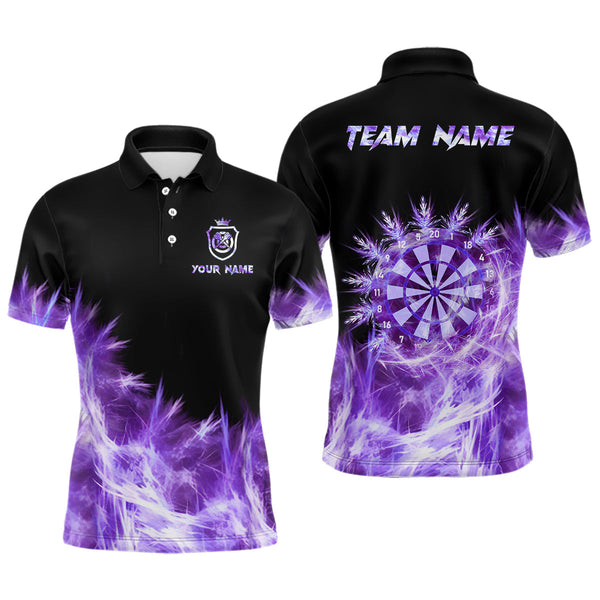 Maxcorners Icy Purple Light Darts Jersey Customized Name, Team Name 3D Shirt Unisex