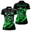 Maxcorners Green 8 Ball Pool Billiard Shark Polo & Quarter Zip For Men Custom Team League Billiard Jersey LM113