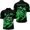Maxcorners Green 8 Ball Pool Billiard Shark Polo & Quarter Zip For Men Custom Team League Billiard Jersey LM113