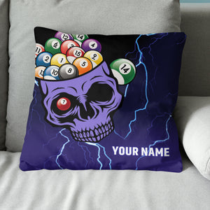 Customized 3D Skull Thunder Billiard Pillow Purple Version, Best Pillows