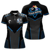 Maxcorners Personalized 8 Ball & 10 Ball Pool Billiard Polo, 1/4 Zip For Men&Women Custom Team Billiard Jersey