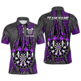 Maxcorners Funny Claw Purple Darts Board Darts Jersey Customized Name, Team Name 3D Shirt Unisex