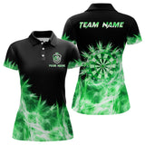 Maxcorners Icy Green Light Darts Polo & Quarter Zip Shirts Custom Dart Shirts For Team Darts Jerseys