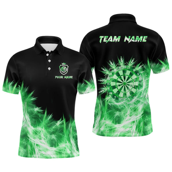 Maxcorners Icy Green Light Darts Polo & Quarter Zip Shirts Custom Dart Shirts For Team Darts Jerseys