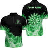 Maxcorners Icy Green Light Darts Polo & Quarter Zip Shirts Custom Dart Shirts For Team Darts Jerseys