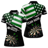 Maxcorners Personalized Us Flag St Patrick Day Dart Shirts For Men & Women Custom Patriotic Shamrock Darts Jerseys