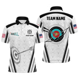 Maxcorners Personalized Name Archery Polo Shirts For Men Custom Archery 3D Target Shirts, Archery Jerseys
