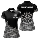 Maxcorners Icy Grey Light Mens And Women Darts Polo Shirts Custom Dart Shirts For Team Darts Jerseys
