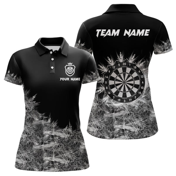 Maxcorners Icy Grey Light Mens And Women Darts Polo Shirts Custom Dart Shirts For Team Darts Jerseys