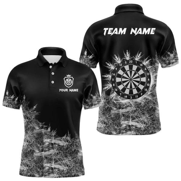 Maxcorners Icy Grey Light Mens And Women Darts Polo Shirts Custom Dart Shirts For Team Darts Jerseys