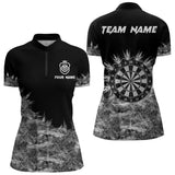 Maxcorners Icy Grey Light Mens And Women Darts Polo Shirts Custom Dart Shirts For Team Darts Jerseys