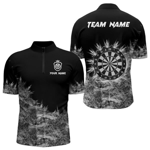 Maxcorners Icy Grey Light Mens And Women Darts Polo Shirts Custom Dart Shirts For Team Darts Jerseys