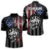 Maxcorners Personalized Funny Skull American Flag Dart Shirt For Men Custom Patriotic Darts Team Jerseys LM1506
