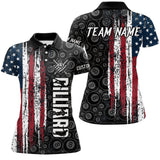 Maxcorners Retro American Flag 8 Ball Pool Billiard Shirts For Men Custom Team Patriotic Billiard Jerseys