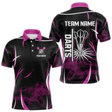Maxcorners Persionalized Purple Smokes Dart Arrows Dart Shirt For Men, Custom Dart Jerseys