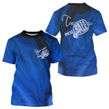 Maxcorners Men's Pickleball T-Shirt Custom Splashed Blue Pickleball For Team, Pickleball Gifts MT0708