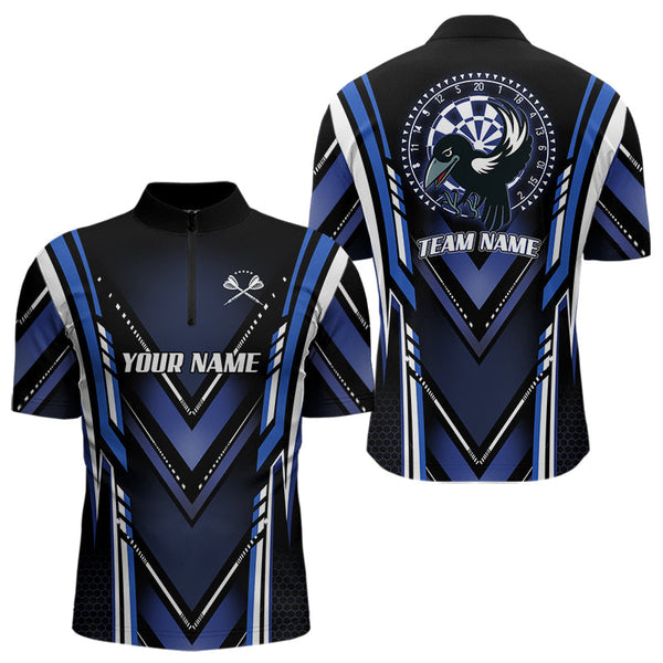 Maxcorners Navy Eagle Dartboard Modern Darts Shirt For Men - Custom Name For Darts Jersey MT2306