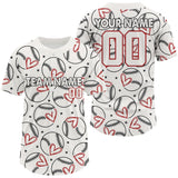 Maxcorners Custom Baseball Jersey For Men Personalized Heart & Baseball, Youth Baseball Jerseys LM2608