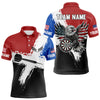 Maxcorners Personalized US Flag Eagle Custom Patriotic Dart Shirts For Men, Custom Dart Jerseys LM233