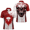 Maxcorners Personalized Eagle And Skull Grunge Red Dart Polo Shirts For Men, Dart Team Jerseys LM2007