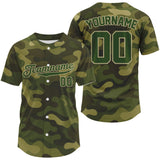 Maxcorners Personalized Military Green Baseball Jerseys Custom Camouflage Baseball Jersey For Men LM2608