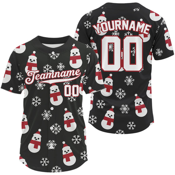 Maxcorners Personalized Christmas Baseball Jerseys Custom Holiday Baseball Jersey For Men & Newborns LM2608