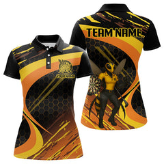 Maxcorners Bee Man Honeycomb Pattern Darts Team Shirt For Men - Custom Team & Player Name LM1625