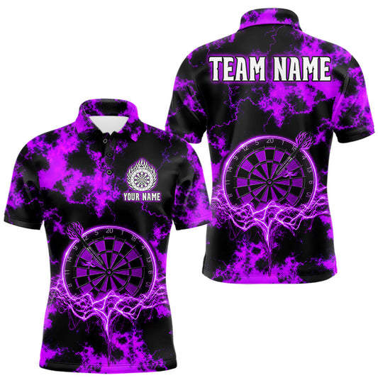 Maxcorners Thunder & Lightning Purple Dartboard Darts Shirt Custom Team Shirt For Men, Gift For Darts PlayersMaxcorners Thunder & Lightning Purple Dartboard Darts Shirt Custom Team Shirt For Men, Gift For Darts Players LM0510