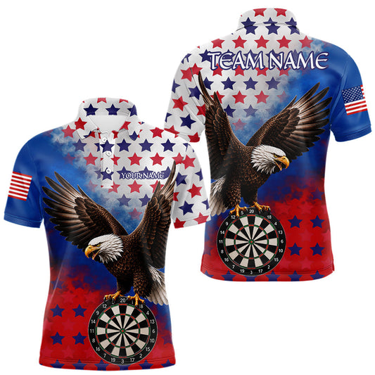 Maxcorners Custom Grunge Patriotic Darts Jersey For Men Red, Blue And White American Flag Eagle Dart ShirtMaxcorners Custom Grunge Patriotic Darts Jersey For Men Red, Blue And White American Flag Eagle Dart Shirt LM0510