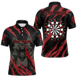 Maxcorners Darts Red Scratch Bulldog Dart Shirt Custom Dart Team Shirt For Men, Dart Jerseys