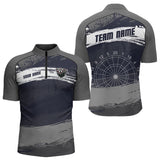 Maxcorners Grey Modern Grunge Dartboard Men's Darts Shirt - Custom Name For Dart Players MT1006