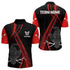 Maxcorners Custom Red Lines Celtic Raven Dart Arrows Dart Shirt For Men, Dart Team Jerseys