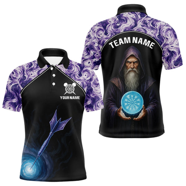 Maxcorners Mystic Sorcerer Dartboard Men's Magical Darts Shirt - Custom Name For Darts Jersey MT1706
