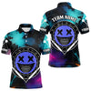 Maxcorners Smile Face Dartboard Custom Funny Colorful Men's Dart Polo Shirts, Dart Team Jerseys LM2007