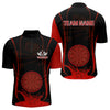 Maxcorners Red Water Lightning Dartboard & Fish Darts Shirt For Men - Custom Name & Team LM3006