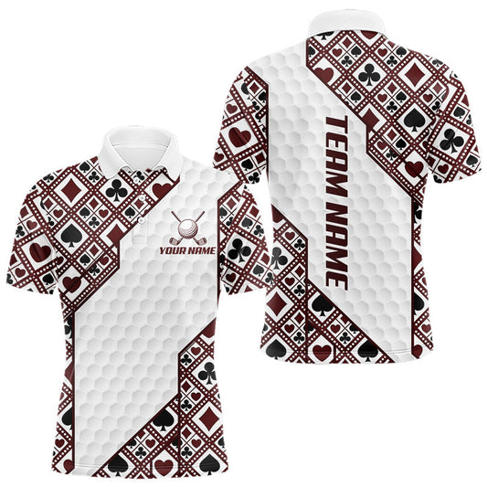 Maxcorners Personalized Argyle Style Funny Mens Golf Polo Shirt – Custom Face Portrait Cartoon Design