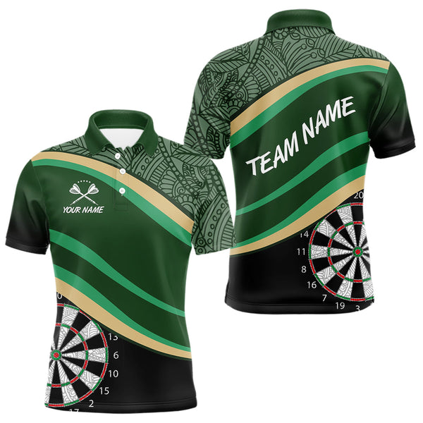 Maxcorners Leafy Whirl Dart Boards Darts Funny Shirt For Men - Custom Team & Player Name