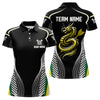 Maxcorners Custom Dragon With Dart Arrows Polo & 1/4 Zip Shirts For Men, Dart Team Jerseys