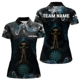 Maxcorners The Reaper & Dartboard Smoke Pattern Darts Team Shirt For Men – Customizable NameMT0306