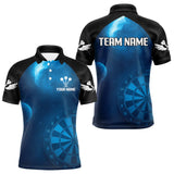 Maxcorners Galaxy-Themed Darts In Space Men's Darts Shirt - Custom Name For Dart Players MT1006