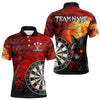 Maxcorners Wolf With Glowing Red Eyes Dart Boards Dart Shirts For Men, Custom Dart Jerseys LM263
