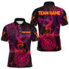 Maxcorners Purple Neon Eagle Dartboard Custom Darts Polo Shirt For Men - Darts Team Jersey LM1307