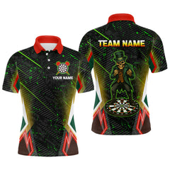 Maxcorners Green Skeleton With Urban Neon Men's Dart Shirt - Custom Name For Darts Jersey LM1506