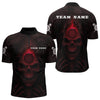Maxcorners Red Flaming Dartboard In The Grim Men's Team Shirt - Custom Name For Darts Jersey LM2206