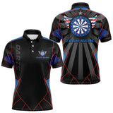 Maxcorners Red And Blue Wings Dartboard Custom Darts Polo Shirt For Men - Darts Team Jersey MT1007