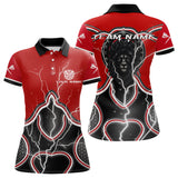 Maxcorners Lightning Dark Lion Dartboard Red Darts Shirt For Men - Custom Name For Players MT2306