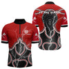 Maxcorners Lightning Dark Lion Dartboard Red Darts Shirt For Men - Custom Name For Players MT2306